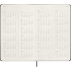 Moleskine - agenda semainier non daté  - 12 mois - grand - noir - couverture rigide - 5 x 8,25 po-Cinq semaines non datées par mois