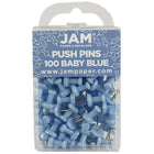 JAM Paper – Punaises, bleu layette, 2 paquets de 100, total de 200 (222419047a)-2 paquets de 100