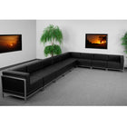 Flash Furniture – Ensemble modulaire 4 avec 8 fauteuils de centre Hercules Imagination, noir-Accoudoirs droits