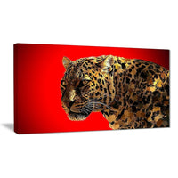 Designart – Imprimé sur toile, rouge, regard tacheté, 5 panneaux (PT2332-32-16)-Impression