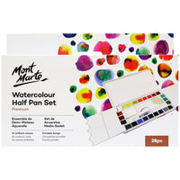 Mont Marte Ensemble demi-palette d'aquarelle - Paquet de 28-1