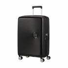 American Tourister - 24,8 po Curio Spinner Moyen - Basse Noir-Fabriqué à 100 % en polypropylène, offrant une durabilité extrême avec une texture qui réduit la visibilité des égratignures
