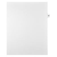 Markmaker - Intercalaires imprimes Legal, Blanc, 1/15th coupe, format lettre, sans trous, 25 tabs/PQT, 5 PQT/Boite, Numero 169-Intercalaires imprimes Legal