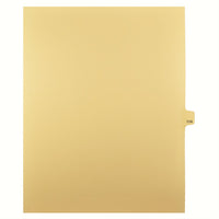 Markmaker - Intercalaires imprimes Legal, Chamois, 1/25th coupe, format lettre, sans trous, 25 tabs/PQT, 5 PQT/Boite, Numero 114-Intercalaires imprimes Legal