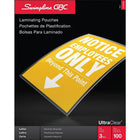 Swingline - Pochette de plastification à chaud - format lettre - 3 mil - paquet de 100-Les pochettes GBC de Swingline sont offertes en différents formats pour vous permettre de conserver les détails et les couleurs de vos articles importants