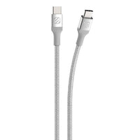 Scosche - Câble tressé de recharge et synchronisation USB-C à USB-C - 10pi - argent-Chargement, synchronisation et transfert de donnees de haute vitesse