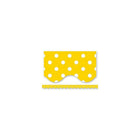 Teacher Created Resources - Bordure ondulée à pois Tcr4668, 35 x 2,187 po, jaune/blanc, 108/paquet (TCR4668)-Les bordures sont idéales pour les salles de classe de la maternelle au secondaire 5