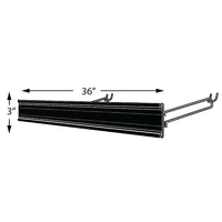 Azar Displays – Porte-affiche prolongé, 3 x 36 po (600336-BLK)-Métal noir