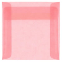 JAM Paper Enveloppes carrées translucides, 6 x 6 po, rose dragée, 250/paquet-Enveloppes en papier translucide rose dragée