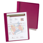 Très grandes couvertures de présentation au devant transparent Oxford, rouge, 3 attaches à pinces, format lettre-Format particulier pour protéger tous les éléments de votre présentation.