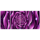 Designart – Imprimé sur toile, rose violette, 4 panneaux (PT3007-271)-Impression