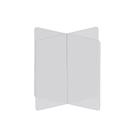 Diviseur de table à 4 voies Mark Maker - 30" L x 30" L x 31,5" H - Acrylique transparent 1/4" - Pas de traversées-Distanciation sociale jusqu'à 4 personnes