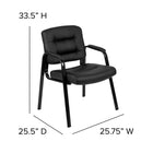 Flash Furniture Chaise De Réception Exécutive LeatherSoft-Noir (CH197221X000BK)-10