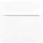 JAM Paper Enveloppes carrées avec fini métallique et fermeture gommée, 6 x 6 po, blanc avec intérieur argenté, paq./100-Taille : 6 x 6 po