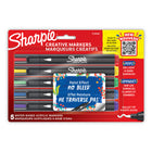 Marqueurs créatifs Sharpie - acryliques à base d’eau - pointe ronde - couleurs assorties - paquet de 5-Marqueurs créatifs avec une encre semblable à la peinture qui ne passe pas à travers le papier