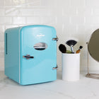Koolatron - Retro Portable 6 Canettes Thermoélectrique Mini Réfrigérateur Refroidisseur - 4 L / 4,2 qts - Aqua-8