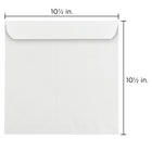 JAM Paper Enveloppes carrées standard avec fermeture gommée, 10 1/2 x 10 1/2 po, blanc, 100/pqt-Fermeture : gomme