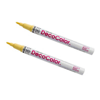 JAM Paper Marqueurs de Peinture Opaque à Traits Fins, Jaune crème, 2 / paquet (7665892a)-Couleur :  Jaune crème
