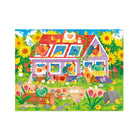 Crocodile Creek - Puzzle de la maison du poulailler - 50 pièces-Illustrations magnifiquement illustrées sur le puzzle et sur la boîte de rangement en forme.