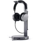 Satechi Headphone StEt w/ USB-C to USB-A - Gris Sidéral-Support en aluminium Slim offre une solution de stockage simple pour vos écouteurs.