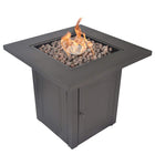 Legacy - Foyer Carré de 28 po - Fini Noir Mat-Fonctionne à partir d'un réservoir de propane 20 lb (LP réservoir non inclus)