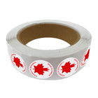 SPC - Étiquette 'Made in Canada' - 1po Cercle - Rouge/Blanc - 1000/rouleau-1000/rouleau