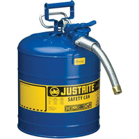 JustriteMD – Bidon de sécurité AccuFlowMC de type II, 1 x 11 1/2 x 18 po, bleu-Le mécanisme de la gâchette Safe-SqueezeMD exclusif de AccuFlowMC offre un débit régulier et un versement précis