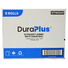 DuraPlus - Papier hygiénique UltraSoft Jumbo à 2 épaisseurs - 1000' - Blanc - Paquet de 8-Le produit a des dimensions de 3.5 po x 1000 pieds