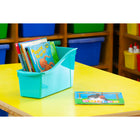 Storex grand bac à livre - couleurs assorties - paquet de 6-poignées avant et arrière pour faciliter la préhension, même avec les petites mains