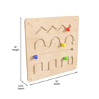 Flash Furniture - Tableau d'activites mural STEAM,Bright Beginnings de qualite commerciale avec finition naturelle et accents-S'installe sur les systemes muraux STEAM sans outils requis