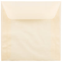 JAM Paper Enveloppes carrées à fermeture gommée, papier vélin translucide, 8 1/2 x 8 1/2 po, ivoire ocre printemps, 100/pqt-Ivoire ocre printemps