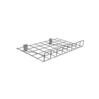 Eddie's - Tablette metallique plate Slatwall - 15 po de profondeur x 24 po de longueur avec rebord de 3 po - Chrome - 2/paquet-Tablette metallique plate Slatwall