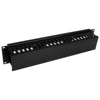 Startech ® Panneau de gestion de câbles horizontal 2 unités pour bâti de serveur avec guide pour câbles avec gaine-Séparez et acheminez vos câbles facilement avec les doigts en les enfilant d’un côté ou de l’autre dans les orifices arrière du bâti