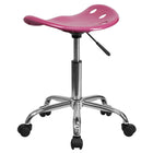 Flash Furniture – Tabouret tracteur éclatant de 25,75 po, rose (LF214APINK)-Construction en polymère haute densité