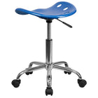 Flash Furniture – Tabouret tracteur vibrant, bleu vif-Construction en polymère haute densité