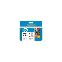 HP – Tête d’impression noire mate et rouge chromatique 73 (CD949A)-Noir mat et rouge chromatique