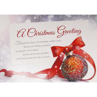Cartes de Noël, « A Christmas Greeting », 18/paquet-Toutes les cartes sont emballées individuellement avec du cellophane
