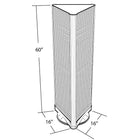 Azar Displays – Présentoir de plancher à panneaux perforés sur 3 côtés, 60 x 16 po, transparent (700450-CLR)-Transparent