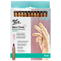 Mont Marte Crayons pastel teintes de peau - Paquet de 12-1