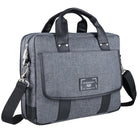 Sacoche pour Ordinateur Portable 16-17,3", Sac à Bandoulière, Sac de Travail/Voyage/Affaires, Matière Déperlante - Grise-Matière nylon rembourrée. Conçu pour emporter tous vos essentiels de bureau pret à partir
