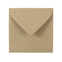 JAM Paper Enveloppes carrées rec. à 100 % de sacs papier kraft avec ferm. gom., 3 1/8 x 3 1/8 po, brun, 1000/paquet-Brun
