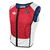 TechNiche—Veste de sport hybride, rouge, petit-Fermeture à glissière à l’avant avec ventilation en filet et conception à encolure dégagée