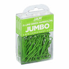 JAM PAPER - Trombone Geant Colore 2", Vert citron, 2 paquets de 75-Taille : 2 pouces (grand/jumbo)