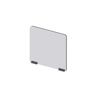 Avant de pare-haleine modulaire Mark Maker - Acrylique transparent 1/4" - panneau de 23,5" Lx23,5"H - 2 rails inférieurs de 4"-Fixez les côtés des panneaux modulaires pour étendre la longueur de votre diviseur à l'aide de charnières en plastique (charnières flexibles).