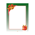 Geographics - Papeterie à Bordure Cadeau de Noël,Feuille D'or, 8,5 x 11po, paquet de 40-8,5 x 11po