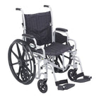 Drive Medical – Fauteuil de transport Poly-Fly avec appuis-pieds escamotables avec siège de 20 po-Peut être utilisé comme fauteuil roulant autopropulsé standard ou comme fauteuil de transport tout-en-un