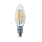 Northern Stars – Ampoule DEL B10 de 4 W Candelabra 80032, filament, à intensité réglable, transparent, argenté, paquet de 10-DEL Candelabra B10 de 4 W, blanc chaleureux (blanc doux)
