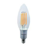 Northern Stars – Ampoule DEL B10 de 4 W Candelabra 80032, filament, à intensité réglable, transparent, argenté, paquet de 10-DEL Candelabra B10 de 4 W, blanc chaleureux (blanc doux)