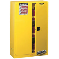 JustriteMD – Armoire de rangement ininflammable Sure-GripMD, 2 portes manuelles, 43 x 18 x 65 po-Paroi double, acier soudé de calibre 18 avec une isolation d’air de 1 1/2 po