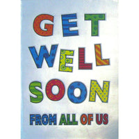 Rosedale – Cartes de souhaits et enveloppes, From All Get Well Soon From All Of Us, 5 1/2 x 8 po, 12/paquet (17220)-Imprimées sur papier cartonné non couché de haute qualité